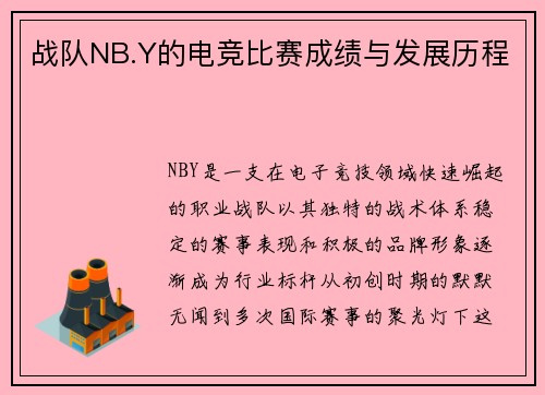 战队NB.Y的电竞比赛成绩与发展历程